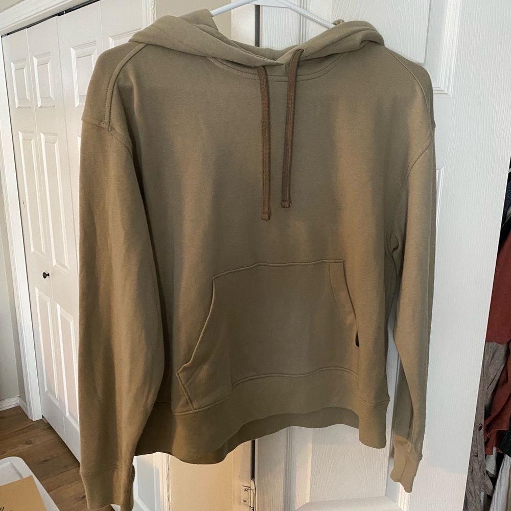 Everlane Tan Green Khaki Hoodie